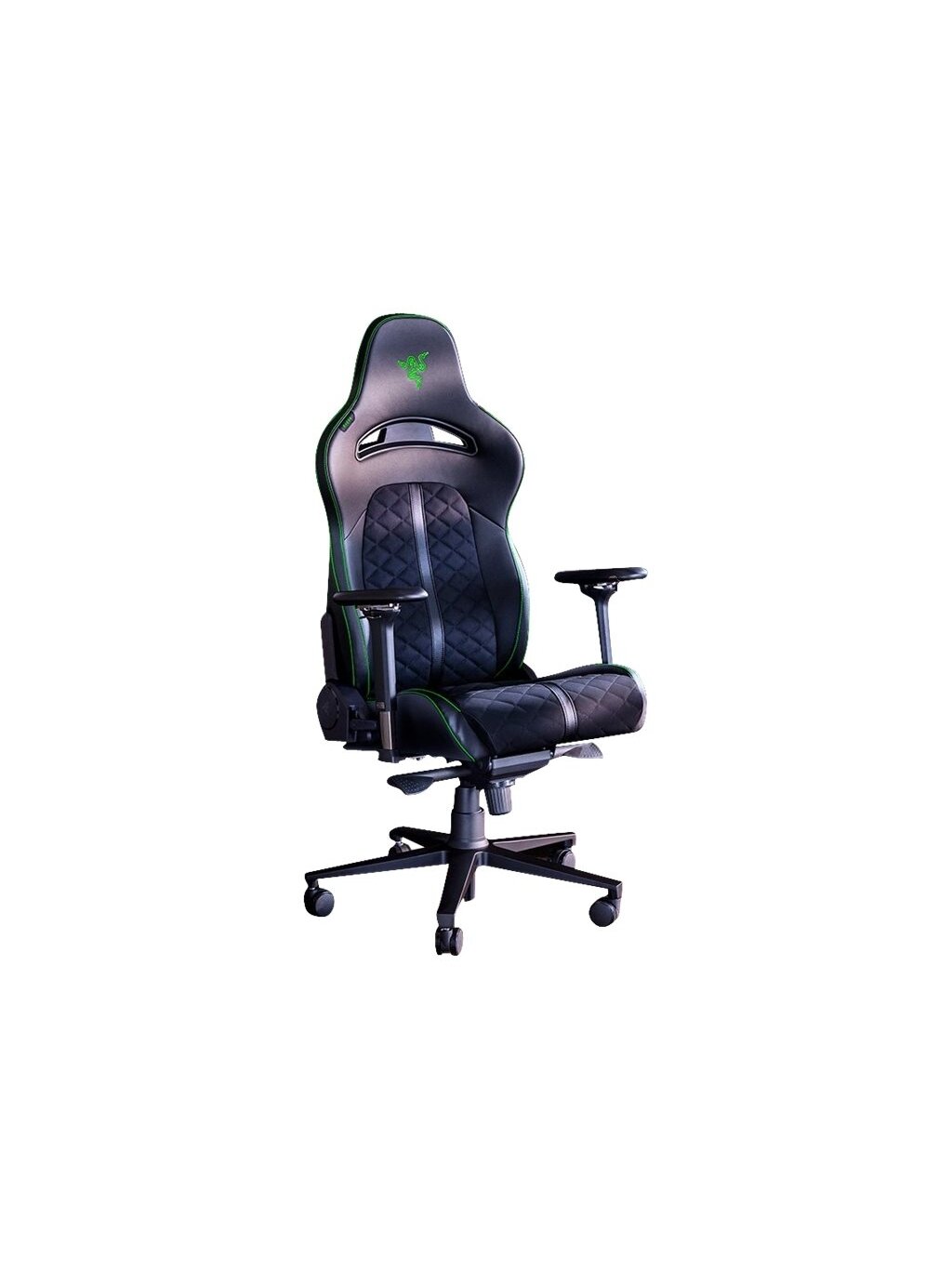 Razer Ergonomic Gaming Chair Enki EPU Synthetic Leather; Steel; Aluminium | Black/Green Razer Ergonomic Gaming Chair Enki EPU Synthetic Leather; Steel; Aluminium | Black/Green