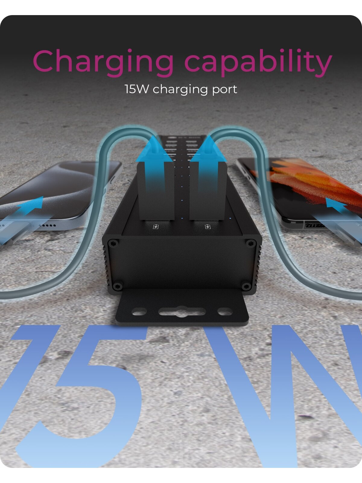 Raidsonic | 20-in-1 USB HUB with power supply, on/off button and mounting brackets | IB-HUB1720-U3 2 Raidsonic | 20-in-1 USB HUB with power supply, on/off button and mounting brackets | IB-HUB1720-U3 2