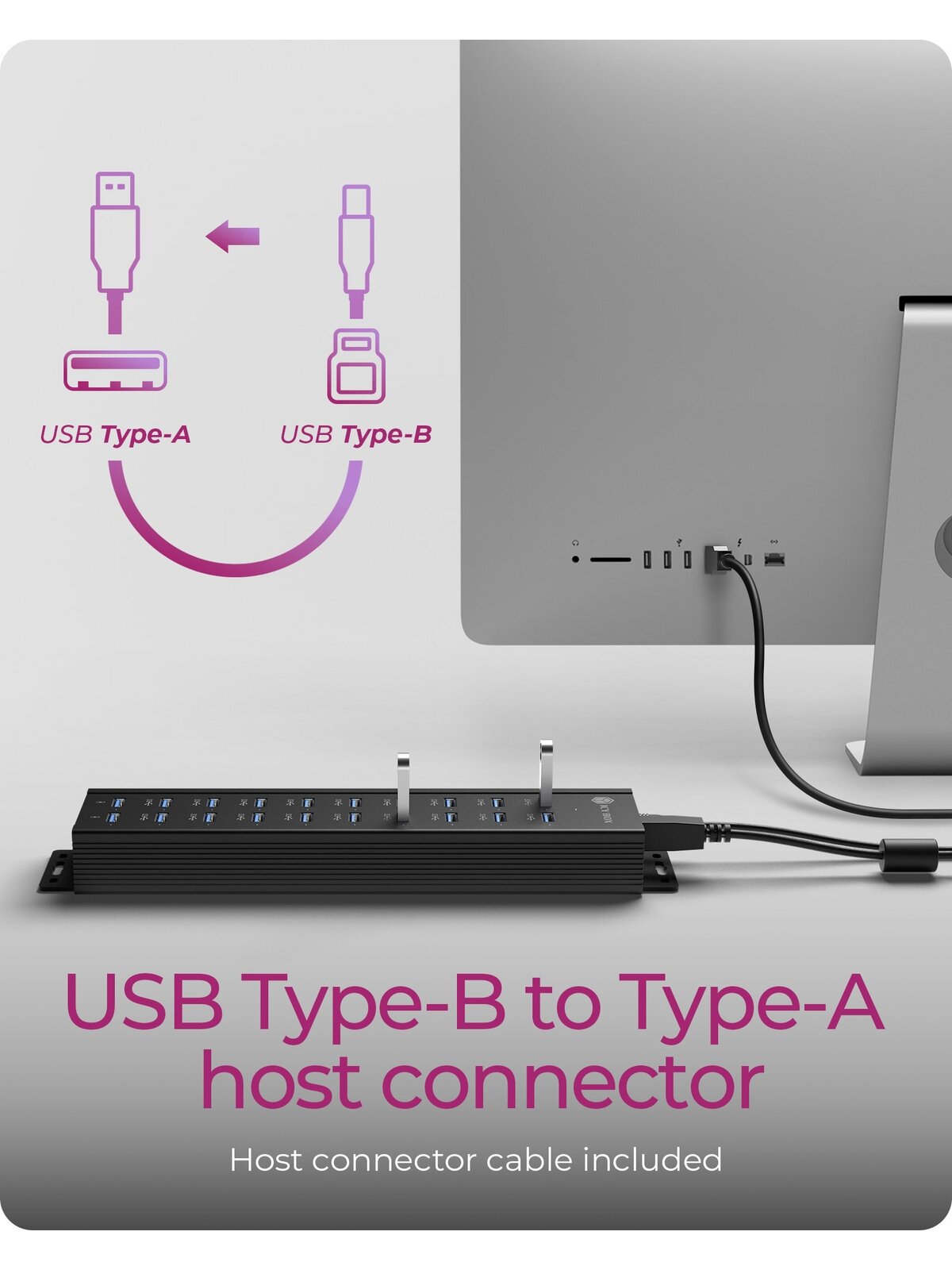 Raidsonic | 20-in-1 USB HUB with power supply, on/off button and mounting brackets | IB-HUB1720-U3 6 Raidsonic | 20-in-1 USB HUB with power supply, on/off button and mounting brackets | IB-HUB1720-U3 6