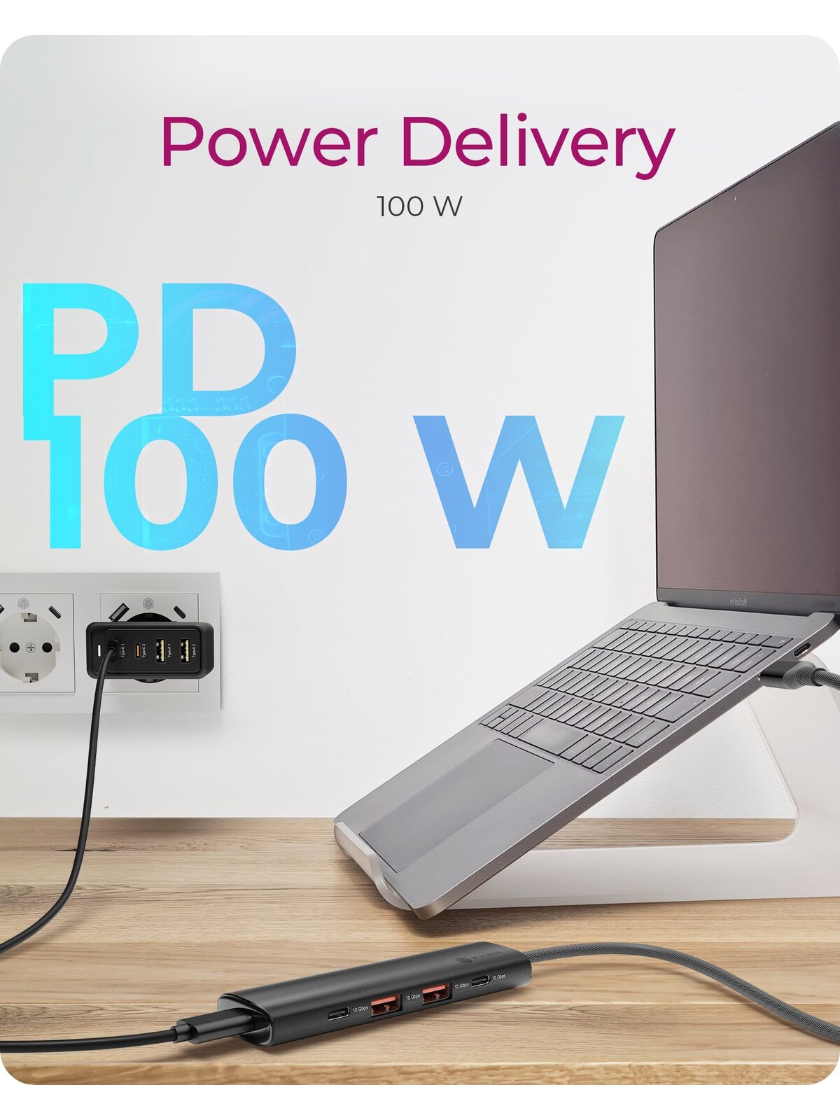Raidsonic | 4-Port USB 3.2 Gen 2 Hub with Power Delivery | IB-HUB1437-CPD 3 Raidsonic | 4-Port USB 3.2 Gen 2 Hub with Power Delivery | IB-HUB1437-CPD 3