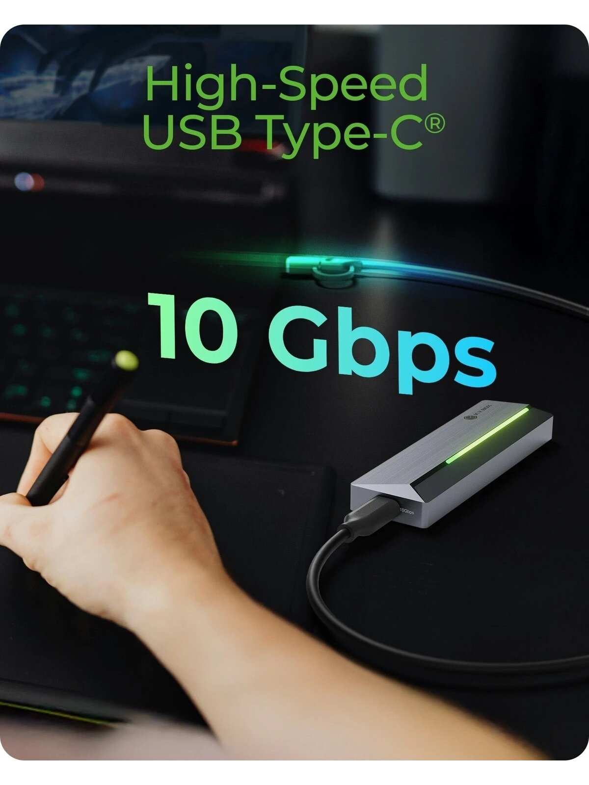Raidsonic Icy Box M.2 SATA/NVMe SSD Enclosure with USB 3.2 Gen 2 Type-C and RGB light | Warranty IB-1826MCL-CU31 month(s) 5 Raidsonic Icy Box M.2 SATA/NVMe SSD Enclosure with USB 3.2 Gen 2 Type-C and RGB light | Warranty IB-1826MCL-CU31 month(s) 5