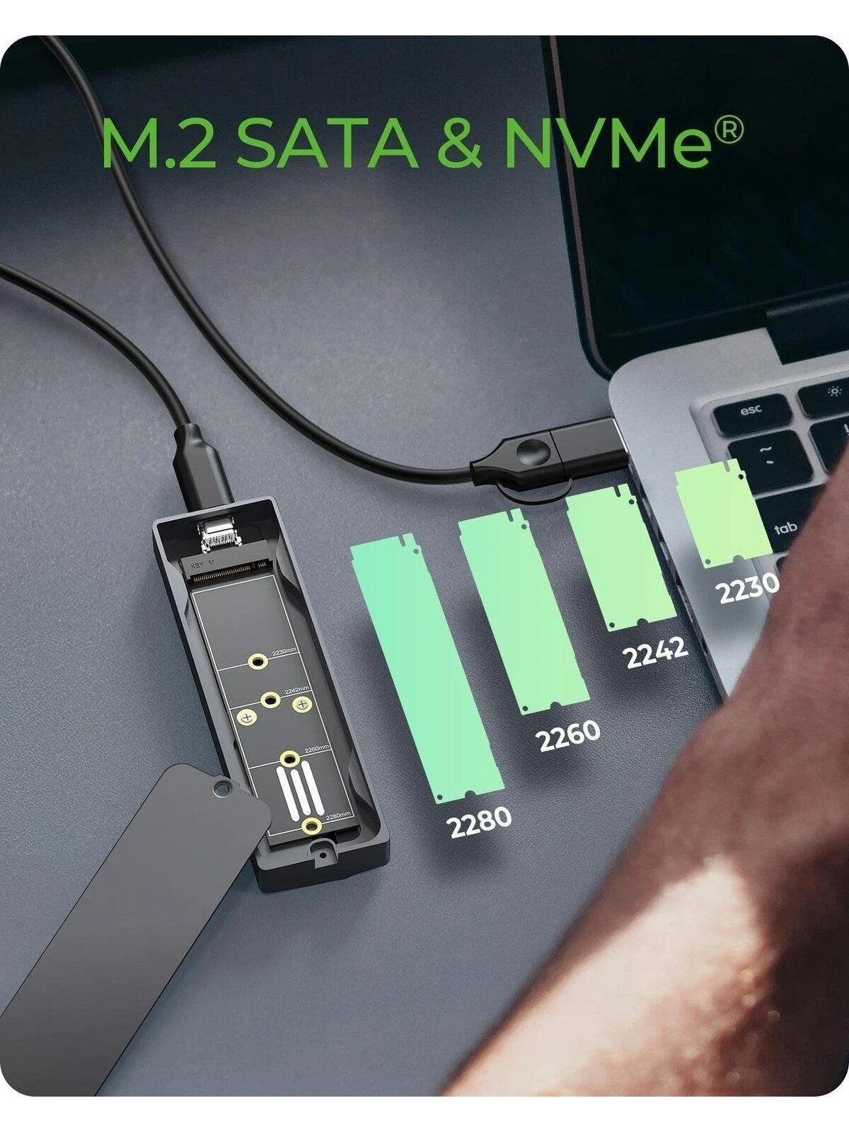 Raidsonic Icy Box M.2 SATA/NVMe SSD Enclosure with USB 3.2 Gen 2 Type-C and RGB light | Warranty IB-1826MCL-CU31 month(s) 1 Raidsonic Icy Box M.2 SATA/NVMe SSD Enclosure with USB 3.2 Gen 2 Type-C and RGB light | Warranty IB-1826MCL-CU31 month(s) 1