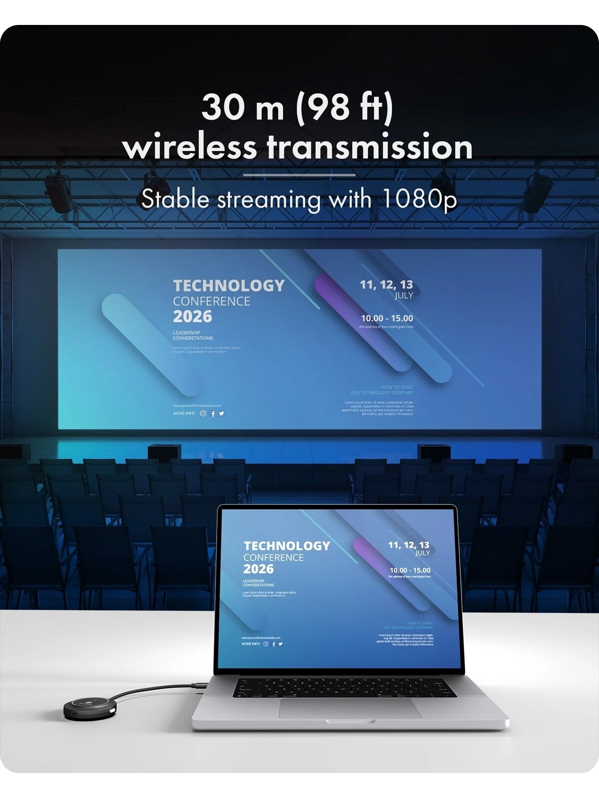 Raidsonic Wireless USB-C to HDMI Video Transmission System | IB-WL101 3 Raidsonic Wireless USB-C to HDMI Video Transmission System | IB-WL101 3