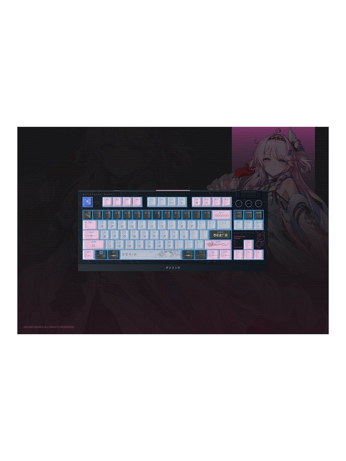 Razer | BlackWidow V4 Tenkeyless HyperSpeed | Gaming Keyboard | Wireless | US | Orange Switch | Wuthering Waves Edition Razer | BlackWidow V4 Tenkeyless HyperSpeed | Gaming Keyboard | Wireless | US | Orange Switch | Wuthering Waves Edition