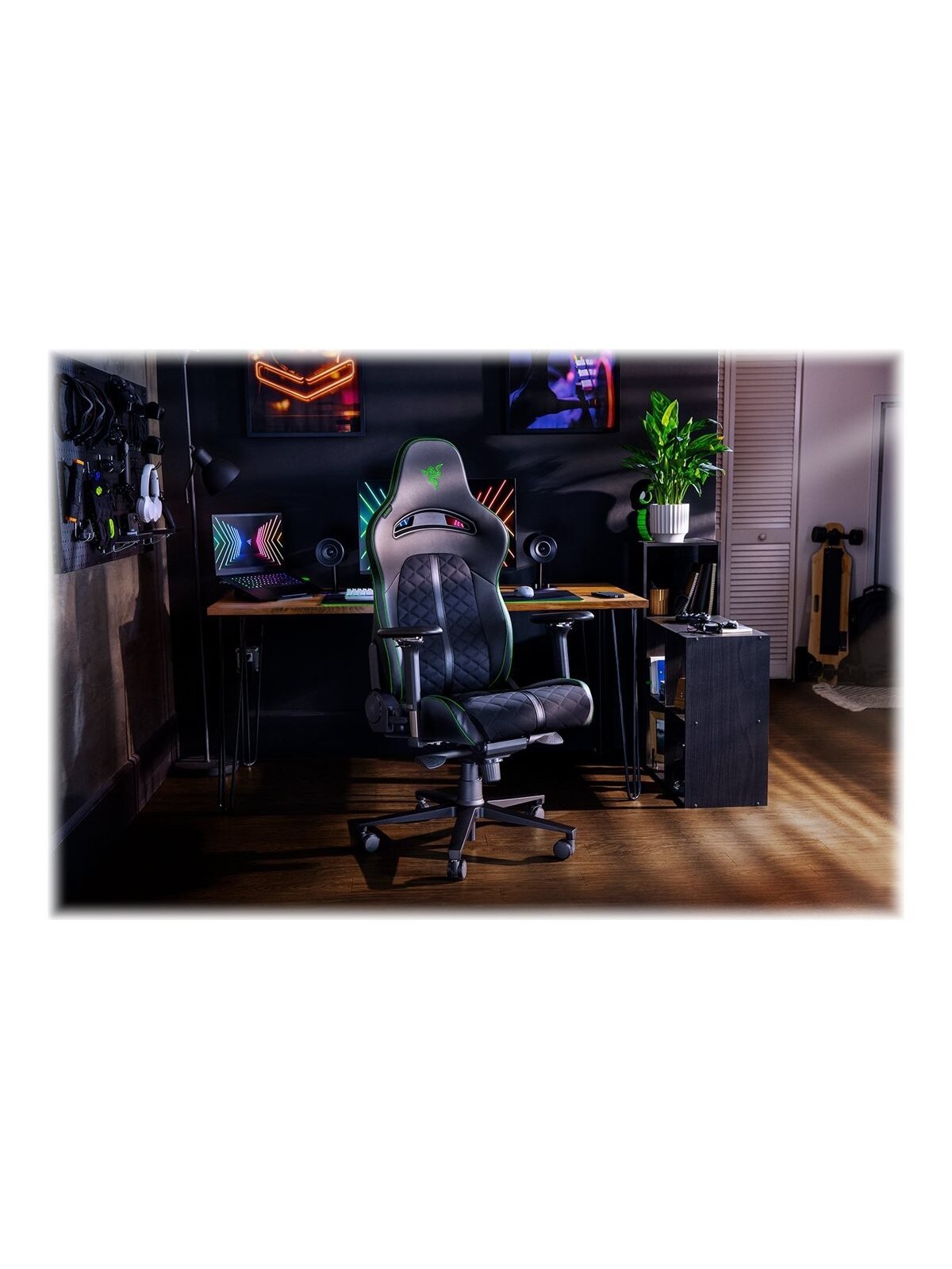 Razer Ergonomic Gaming Chair Enki EPU Synthetic Leather; Steel; Aluminium | Black/Green 4 Razer Ergonomic Gaming Chair Enki EPU Synthetic Leather; Steel; Aluminium | Black/Green 4