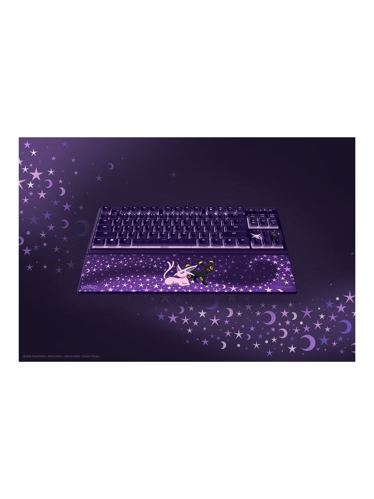 Razer Ornata V3 Tenkeyless | Gaming keyboard | Wired | US | Razer Mecha-Membrane Switches | Wrist Rest | Pokémon Espeon/Umbreon Edition 2 Razer Ornata V3 Tenkeyless | Gaming keyboard | Wired | US | Razer Mecha-Membrane Switches | Wrist Rest | Pokémon Espeon/Umbreon Edition 2