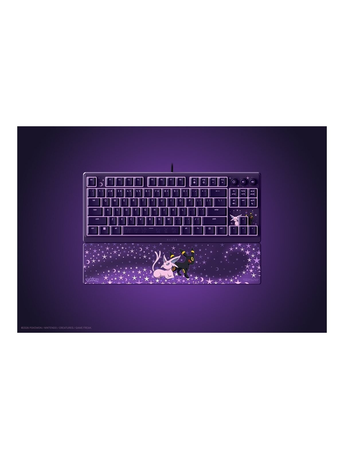 Razer Ornata V3 Tenkeyless | Gaming keyboard | Wired | US | Razer Mecha-Membrane Switches | Wrist Rest | Pokémon Espeon/Umbreon Edition 3 Razer Ornata V3 Tenkeyless | Gaming keyboard | Wired | US | Razer Mecha-Membrane Switches | Wrist Rest | Pokémon Espeon/Umbreon Edition 3