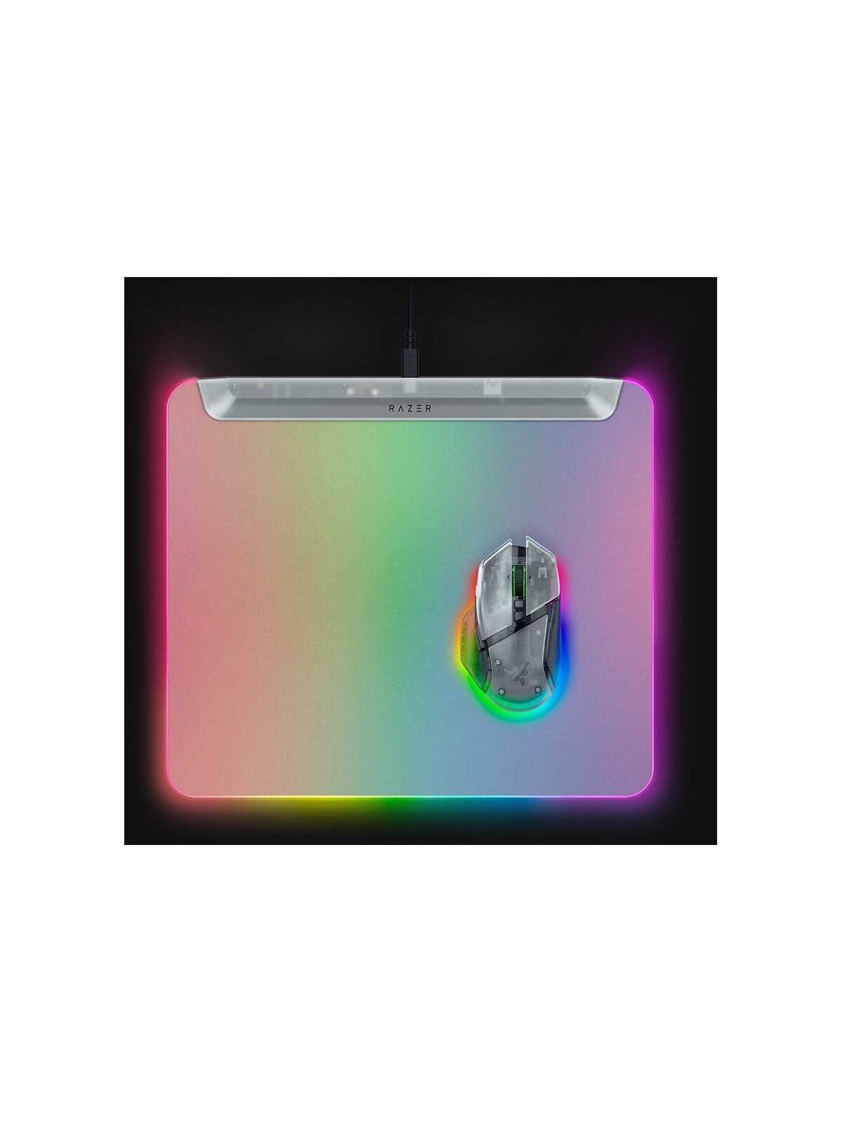 Razer RGB Gaming Mouse Mat | Firefly V2 Pro | Phantom White Edition 2