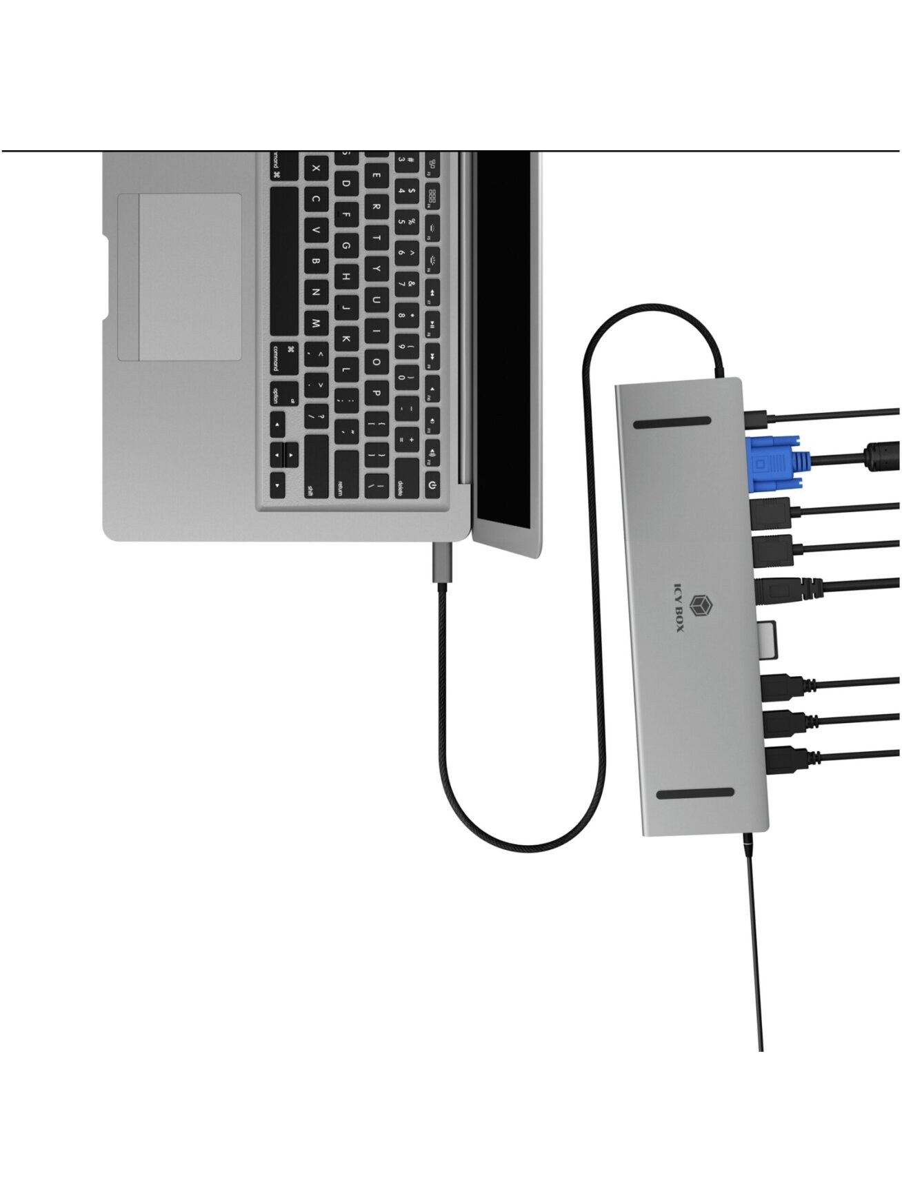 Raidsonic Docking Station | IB-DK2106a-CPD | Ethernet LAN (RJ-45) ports 1 | VGA (D-Sub) ports quantity 1 | HDMI ports quantity 2 2 Raidsonic Docking Station | IB-DK2106a-CPD | Ethernet LAN (RJ-45) ports 1 | VGA (D-Sub) ports quantity 1 | HDMI ports quantity 2 2