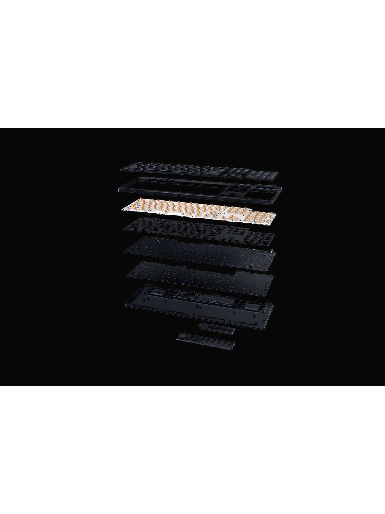 Razer | BlackWidow V4 Low-profile HyperSpeed | Gaming Keyboard | Wireless | US | Yellow Linear 4
