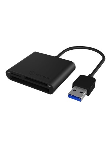 Raidsonic | ICY BOX | IB-CR301-U3 USB 3.0 External card reader | USB 3.0 Type-A | 3 x card reader slot: CF, SD, microSD