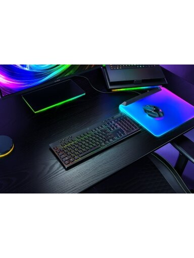 Razer | BlackWidow V4 Low-profile HyperSpeed | Gaming Keyboard | Wireless | US | Yellow Linear