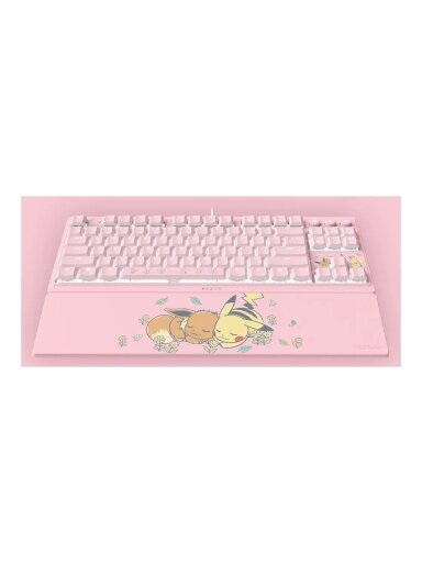 Razer Ornata V3 Tenkeyless | Gaming keyboard | Wired | US | Razer Mecha-Membrane Switches | Wrist Rest | Pikachu Eevee Edition