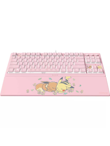Razer Ornata V3 Tenkeyless | Gaming keyboard | Wired | US | Razer Mecha-Membrane Switches | Wrist Rest | Pikachu Eevee Edition