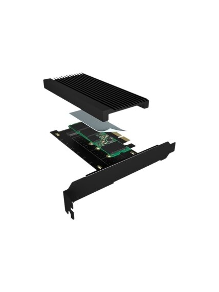 Raidsonic | Converter for 1x HDD/SSD for PCIe x4 slot | IB-PCI208-HS | Black 3