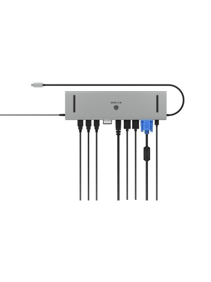 Raidsonic Docking Station | IB-DK2106a-CPD | Ethernet LAN (RJ-45) ports 1 | VGA (D-Sub) ports quantity 1 | HDMI ports quantity 2 5 Raidsonic Docking Station | IB-DK2106a-CPD | Ethernet LAN (RJ-45) ports 1 | VGA (D-Sub) ports quantity 1 | HDMI ports quantity 2 5