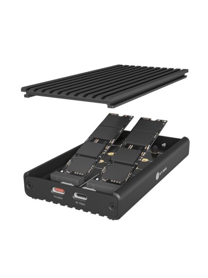 Raidsonic IB-2817M-C32 | Enclosure for 2x NVMe SSD with USB 3.2 Gen 2x2 Type-C connection 1 Raidsonic IB-2817M-C32 | Enclosure for 2x NVMe SSD with USB 3.2 Gen 2x2 Type-C connection 1