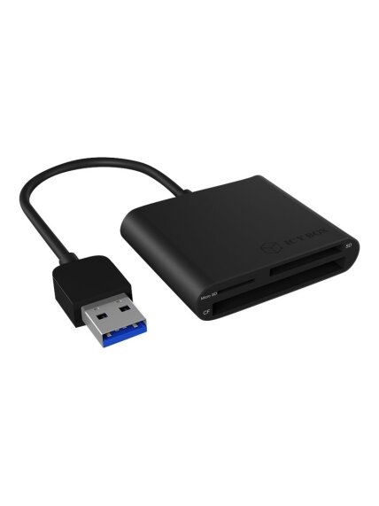 Raidsonic | ICY BOX | IB-CR301-U3 USB 3.0 External card reader | USB 3.0 Type-A | 3 x card reader slot: CF, SD, microSD 1