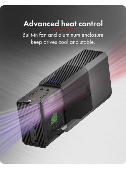 Raidsonic | RAID-System Dual bay, HDD/SSD USB 3.2 (Gen 2) with fan | IB-RD3720-CU3 2 Raidsonic | RAID-System Dual bay, HDD/SSD USB 3.2 (Gen 2) with fan | IB-RD3720-CU3 2