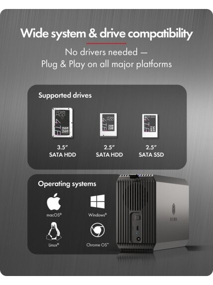 Raidsonic | RAID-System Dual bay, HDD/SSD USB 3.2 (Gen 2) with fan | IB-RD3720-CU3 4 Raidsonic | RAID-System Dual bay, HDD/SSD USB 3.2 (Gen 2) with fan | IB-RD3720-CU3 4