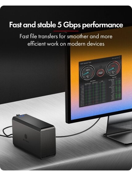 Raidsonic | RAID-System Dual bay, HDD/SSD USB 3.2 (Gen 2) with fan | IB-RD3720-CU3 5 Raidsonic | RAID-System Dual bay, HDD/SSD USB 3.2 (Gen 2) with fan | IB-RD3720-CU3 5