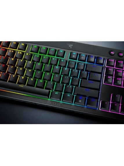 Razer | BlackWidow V4 Low-profile HyperSpeed | Gaming Keyboard | Wireless | US | Yellow Linear 3