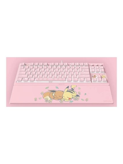 Razer Ornata V3 Tenkeyless | Gaming keyboard | Wired | US | Razer Mecha-Membrane Switches | Wrist Rest | Pikachu Eevee Edition