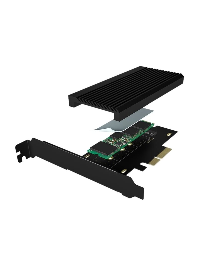 Raidsonic | Converter for 1x HDD/SSD for PCIe x4 slot | IB-PCI208-HS | Black 2 Raidsonic | Converter for 1x HDD/SSD for PCIe x4 slot | IB-PCI208-HS | Black 2