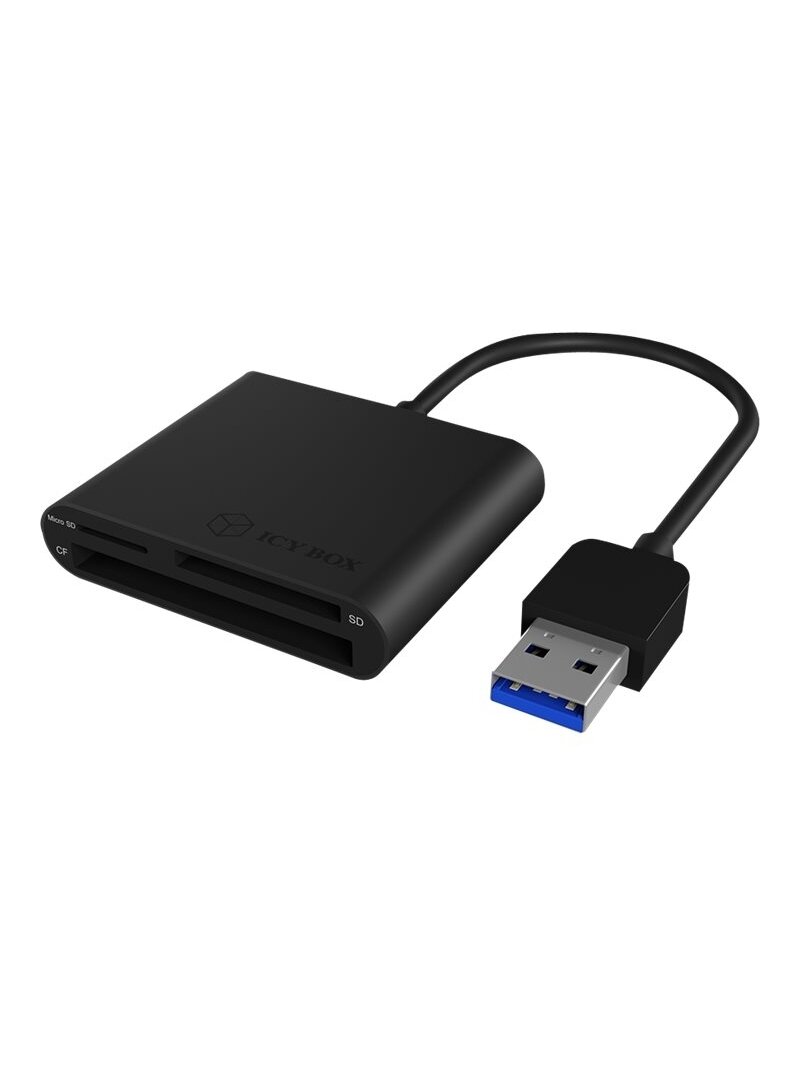 Raidsonic | ICY BOX | IB-CR301-U3 USB 3.0 External card reader | USB 3.0 Type-A | 3 x card reader slot: CF, SD, microSD