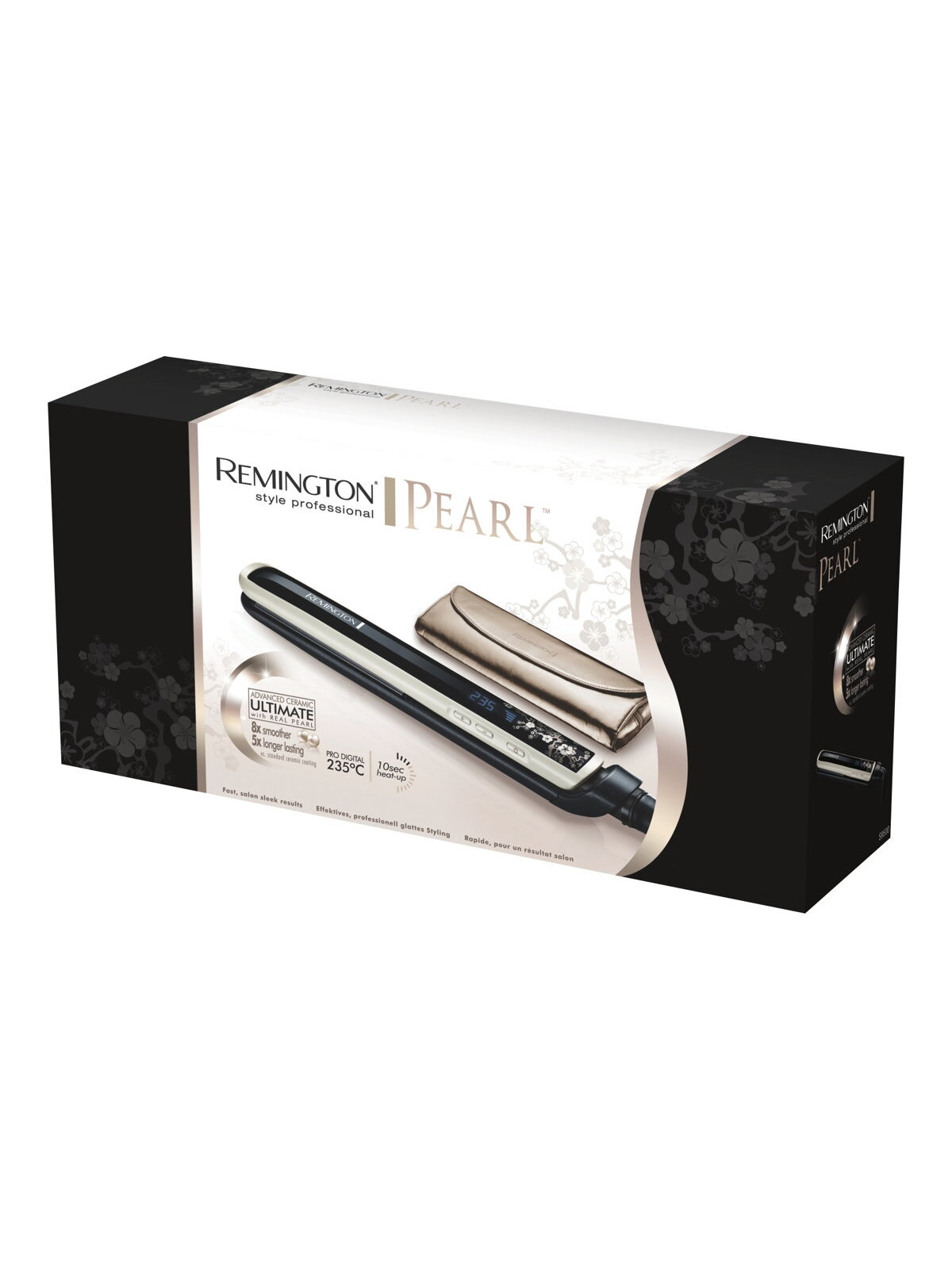 Remington | PEARL Hair Straightener | S9500 | Warranty 24 month(s) | Ceramic heating system | Display Digital display | Temperature (min) 150 °C | Temperature (max) 235 °C | Black 1