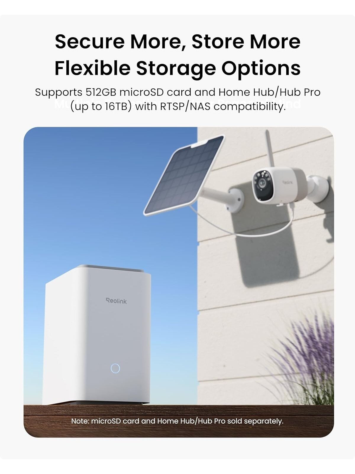 Reolink Wireless Pan & Tilt Long Lasting Solar/Battery Camera with Spotlights | Altas Series B630 with Solar Panel | Bullet | 4 MP | 4mm/F1.0 | Micro SD, Max. 512 GB 5