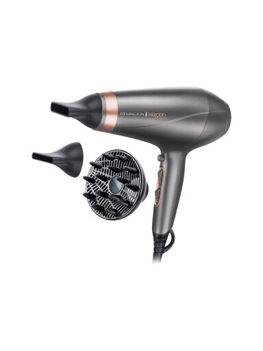 Remington | Hair Dryer | AC8820 | 2200 W | Number of temperature settings 3 | Ionic function | Diffuser nozzle | Silver