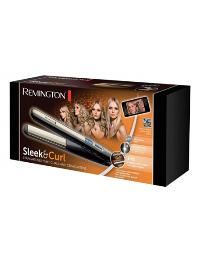 Remington | Hair Straightener | S6500 Sleek & Curl | Ceramic heating system | Display Yes | Temperature (max) 230 °C | Black Remington | Hair Straightener | S6500 Sleek & Curl | Ceramic heating system | Display Yes | Temperature (max) 230 °C | Black