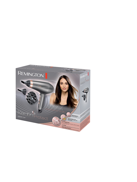 Remington | Hair Dryer | AC8820 | 2200 W | Number of temperature settings 3 | Ionic function | Diffuser nozzle | Silver 1