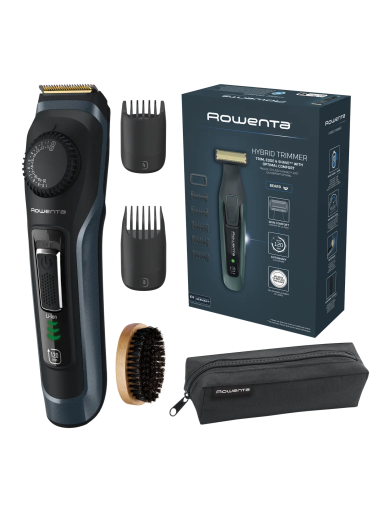 Rowenta Beard Trimmer | TN3804E0 Virtuo | Cordless | Number of length steps 39 | Black/Blue