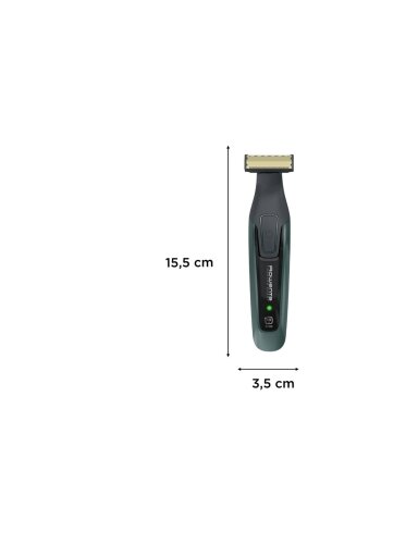 Rowenta Beard Trimmer | TN6044E0 | Cordless | Number of length steps 6 | Wet & Dry | Black/Green Rowenta Beard Trimmer | TN6044E0 | Cordless | Number of length steps 6 | Wet & Dry | Black/Green