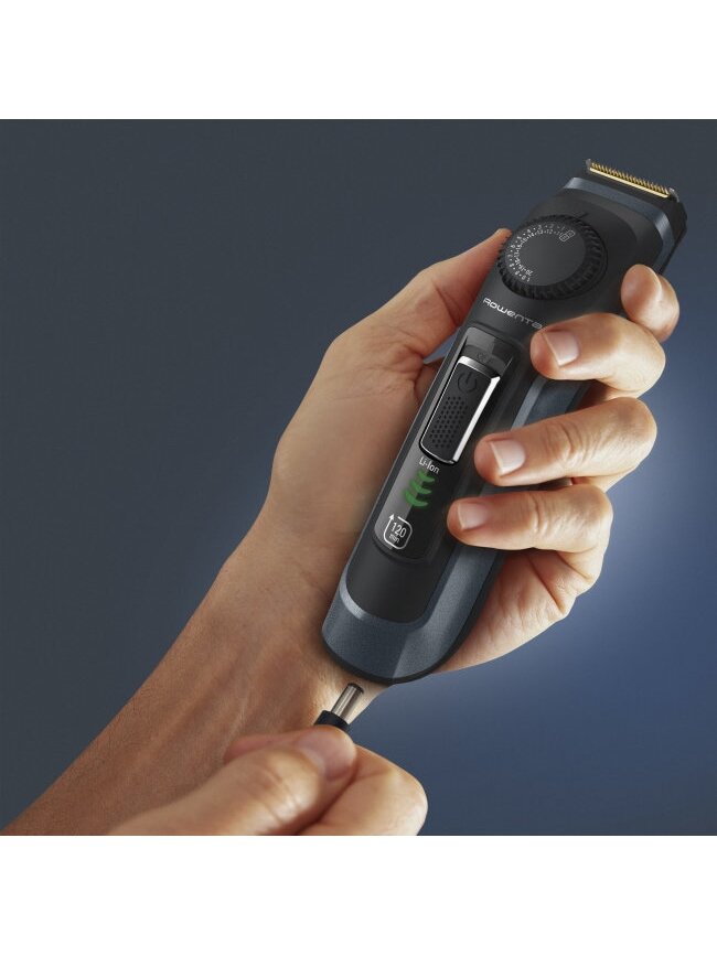 Rowenta Beard Trimmer | TN3804E0 Virtuo | Cordless | Number of length steps 39 | Black/Blue 3