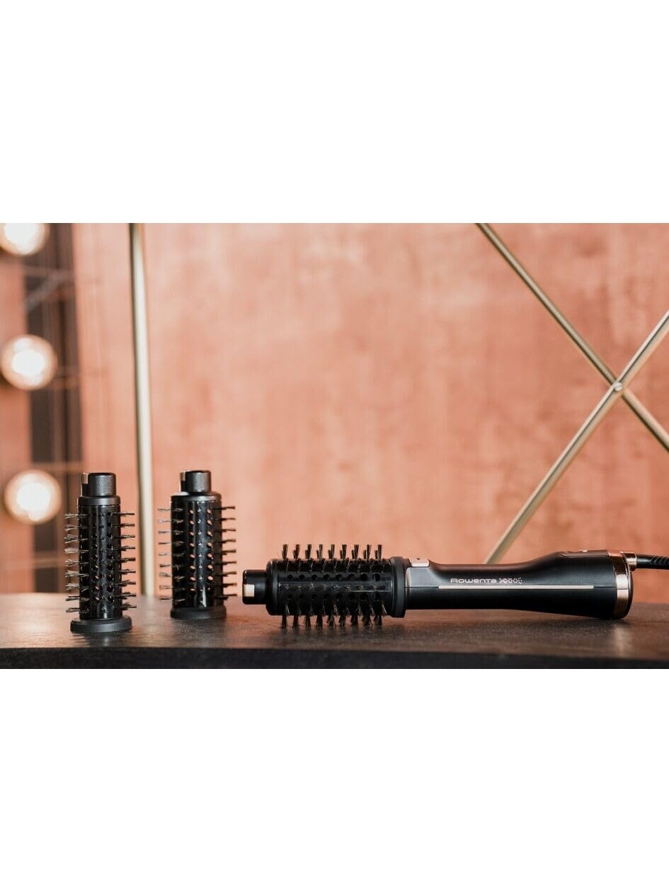 Rowenta | Styling Hair Brush | CF9620 | Temperature (max) 80 °C | Number of heating levels 3 | Black/Gold Rose 6 Rowenta | Styling Hair Brush | CF9620 | Temperature (max) 80 °C | Number of heating levels 3 | Black/Gold Rose 6