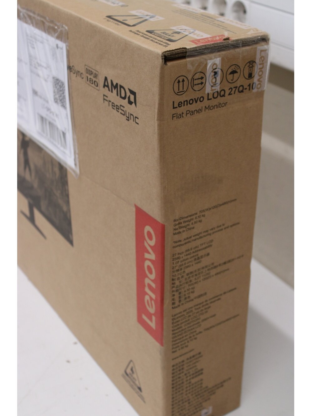 SALE OUT. Lenovo LOQ 27Q-10 27 inch Monitor | SALE OUT. | Lenovo LOQ 27Q-10 | 27 " | IPS | QHD | 16:9 | 180 Hz | 0.5/1/2/3/4 ms | 2560 x 1440 pixels | 300 cd/m² | 2 | Grey | Warranty 36 month(s) | DAMAGED PACKAGING 1