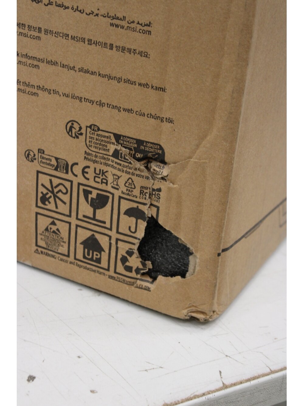 SALE OUT. MSI MPG VELOX 100R White PC Case, Mid-Tower, USB 3.2, Audio-out, Mic-in | MSI PC Case | MPG VELOX 100R WHITE | White | Mid-Tower | DAMAGED PACKAGING, DENTED CORNER (TOP) 2