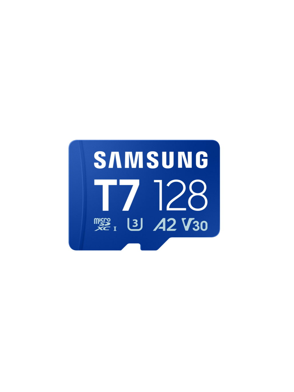 Samsung MicroSD card | T7 | 128 GB | microSDXC | Flash memory class U3, V30, A2 Samsung MicroSD card | T7 | 128 GB | microSDXC | Flash memory class U3, V30, A2