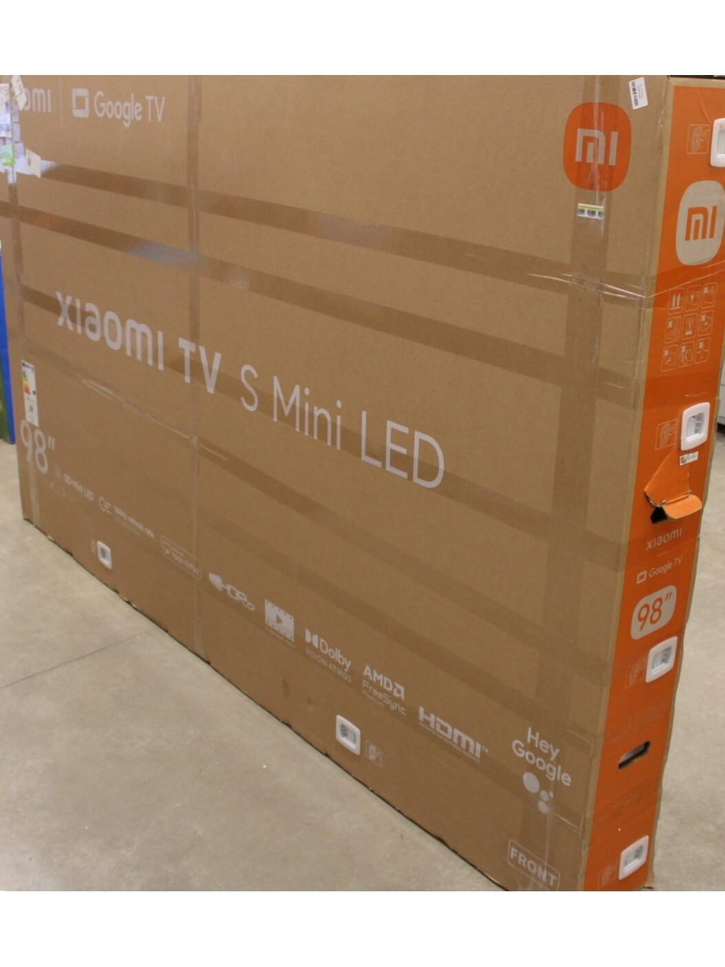 SALE OUT. Xiaomi TV S Mini LED 98 2026 | SALE OUT. | Xiaomi S Mini LED 2026 | 98 | Smart TV | Google TV | 4K UHD | Dark Grey | DAMAGED PACKAGING, MISSING SCREW (1 PC), DENTED BACKSIDE, DEMO