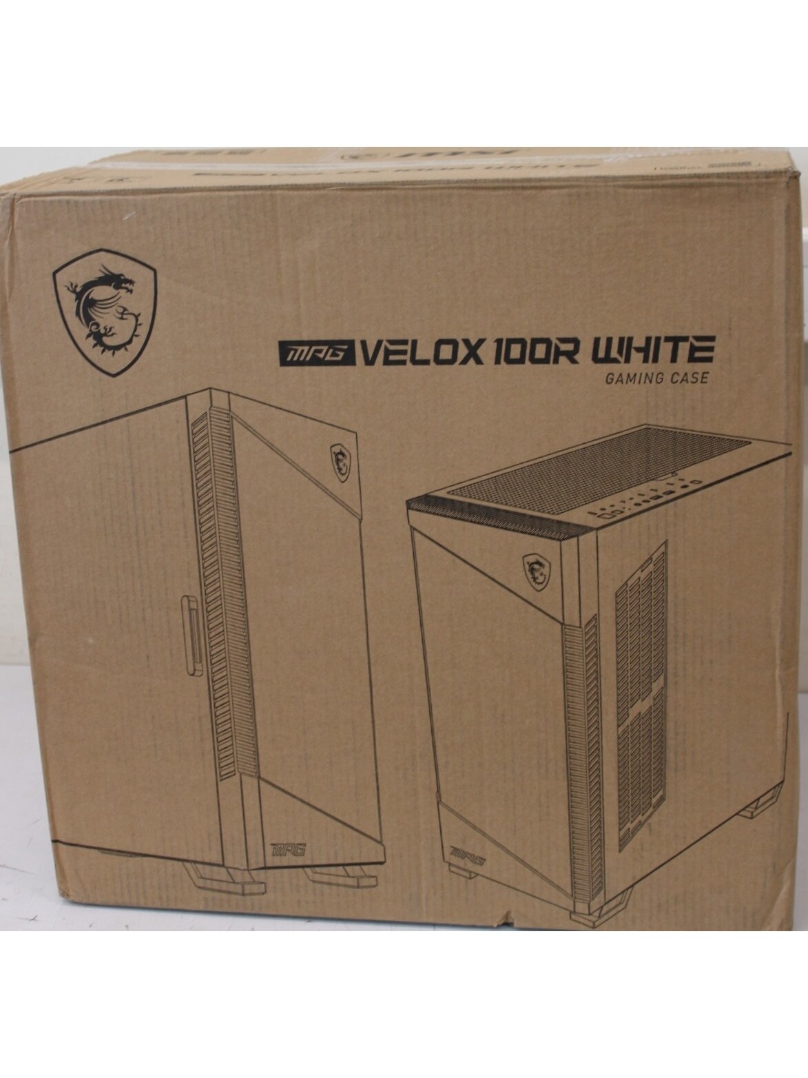 SALE OUT. MSI MPG VELOX 100R White PC Case, Mid-Tower, USB 3.2, Audio-out, Mic-in | MSI PC Case | MPG VELOX 100R WHITE | White | Mid-Tower | DAMAGED PACKAGING, DENTED CORNER (TOP) 1