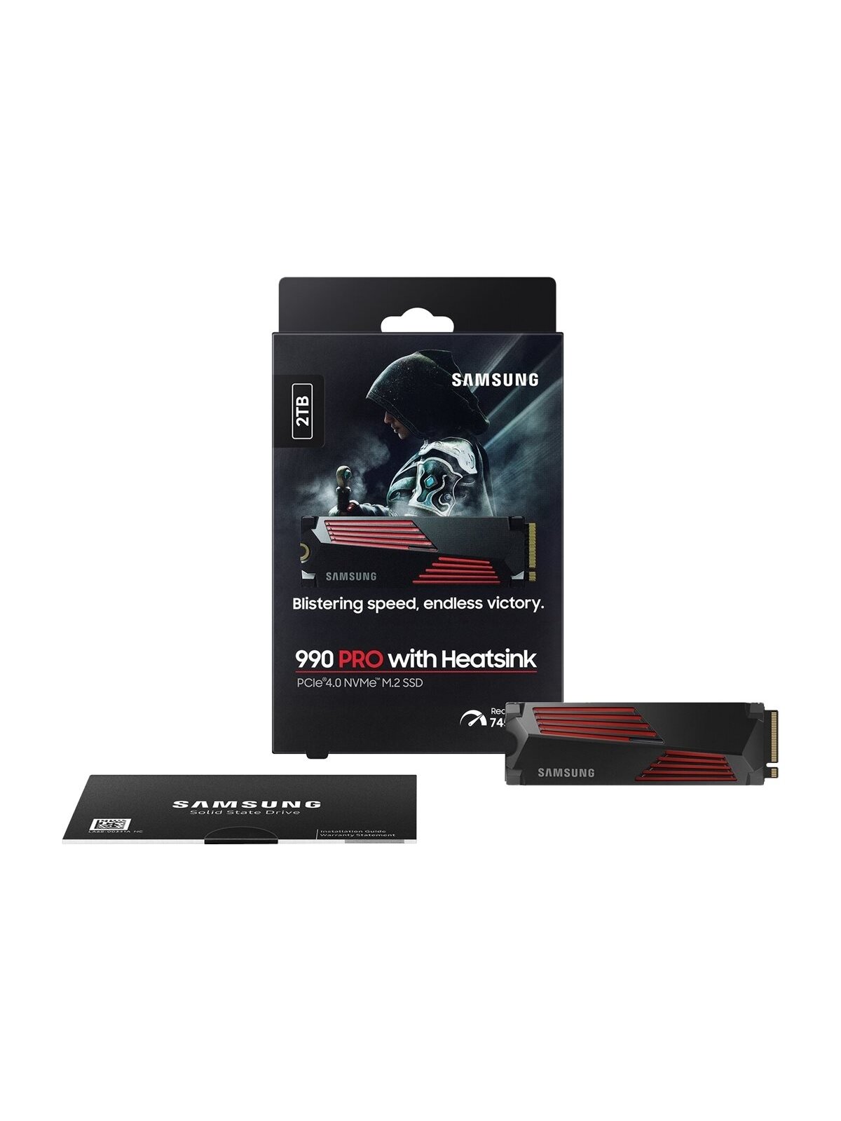 Samsung | 990 PRO with Heatsink | 2000 GB | SSD form factor M.2 2280 | Solid-state drive interface M.2 NVMe | Read speed 7450 MB/s | Write speed 6900 MB/s 2