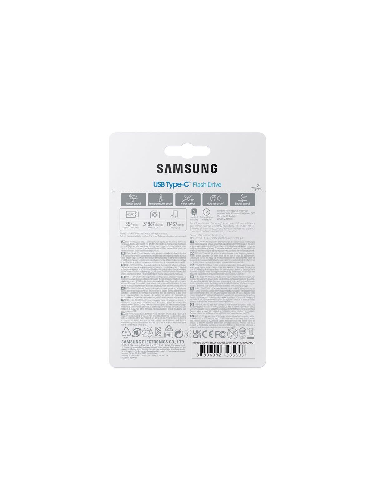 Samsung | USB Flash Drive | MUF-128DA/APC | 128 GB | USB 3.2 Gen 1 Type-C | Blue 9