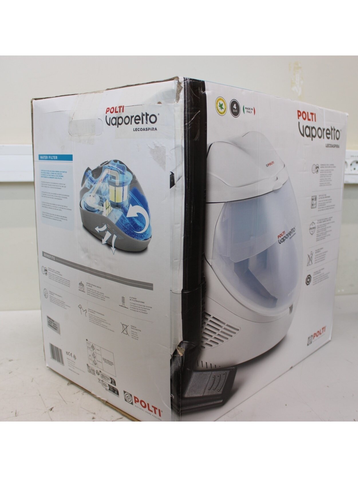 SALE OUT. Polti | Steam-Vacuum cleaner | Vaporetto Lecoaspira FAV30 | Power 1350 W | Steam pressure 4 bar | Water tank capacity 1.1 L | White | DAMAGFED PACKAGING,UNPACKED 1 SALE OUT. Polti | Steam-Vacuum cleaner | Vaporetto Lecoaspira FAV30 | Power 1350 W | Steam pressure 4 bar | Water tank capacity 1.1 L | White | DAMAGFED PACKAGING,UNPACKED 1