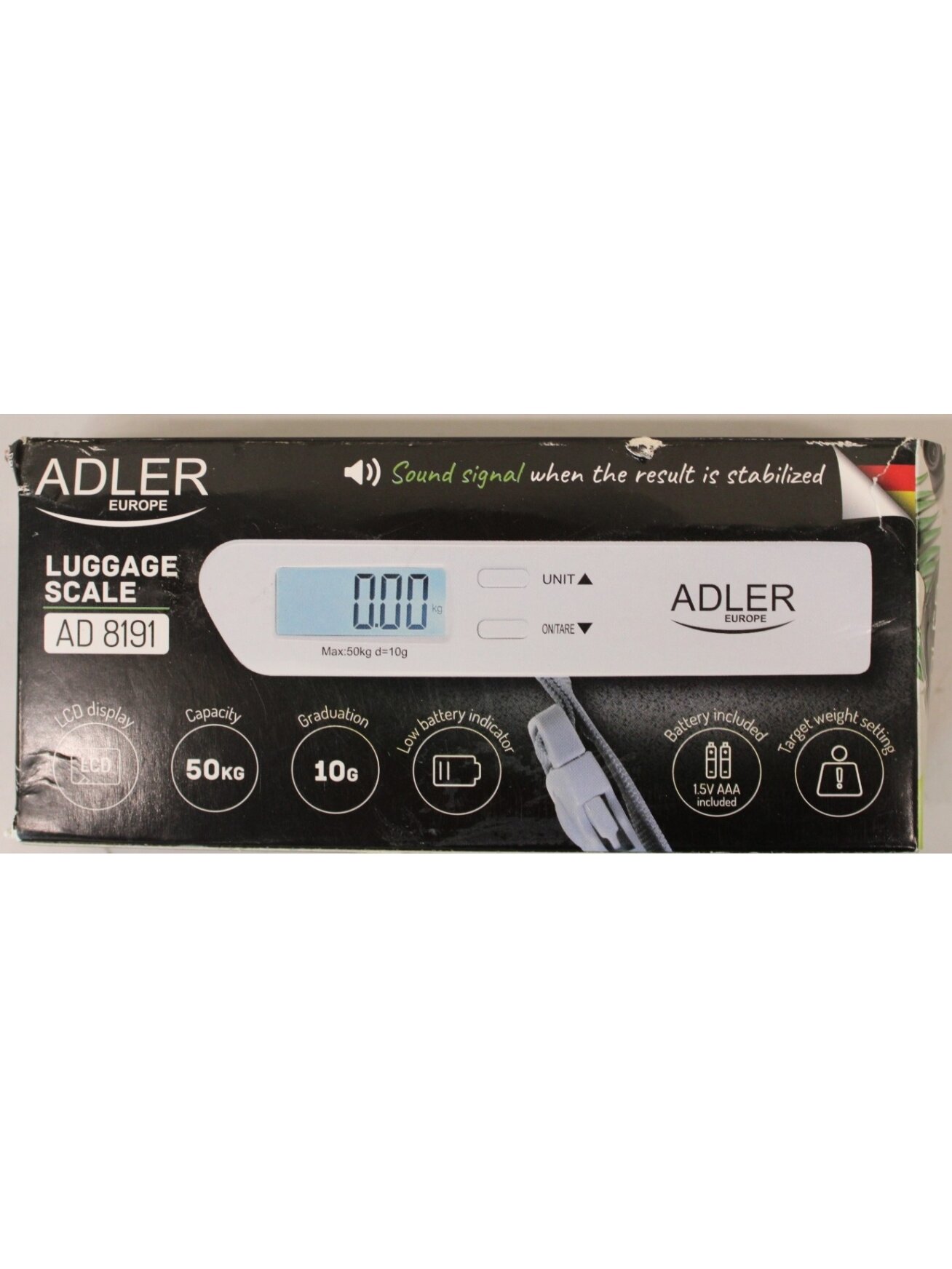 SALE OUT. Adler Travel Luggage Scale | AD 8191 | Maximum weight (capacity) 50 kg | Accuracy 10 g | Grey | DAMAGED PACKAGING SALE OUT. Adler Travel Luggage Scale | AD 8191 | Maximum weight (capacity) 50 kg | Accuracy 10 g | Grey | DAMAGED PACKAGING