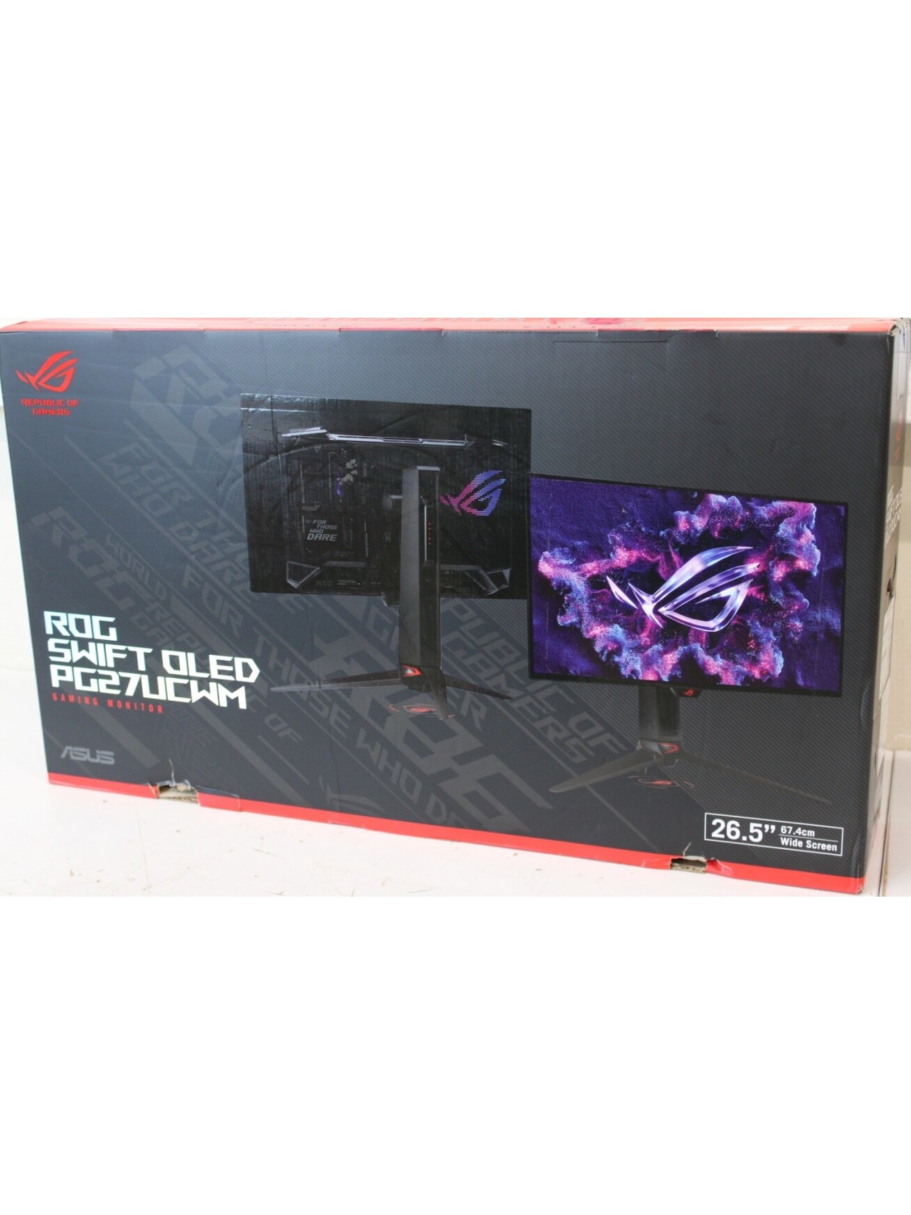 SALE OUT. ASUS ROG PG27UCWM Gaming Monitor 27" OLED 3840x2160/16:9/250cd/m2/0.03ms Display port, HDMI | SALE OUT. | Asus Warranty 36 month(s) | DAMAGED PACKAGING
