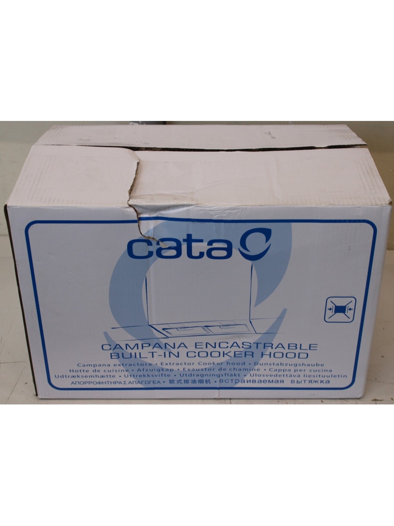 SALE OUT. CATA | Hood | GL 45 X /C | Built-in | Energy efficiency class A | Width 50 cm | 820 m³/h | Touch | EcoLed | Stainless steel | DAMAGED PACKAGING, DENTED FRAME | 36 month(s)