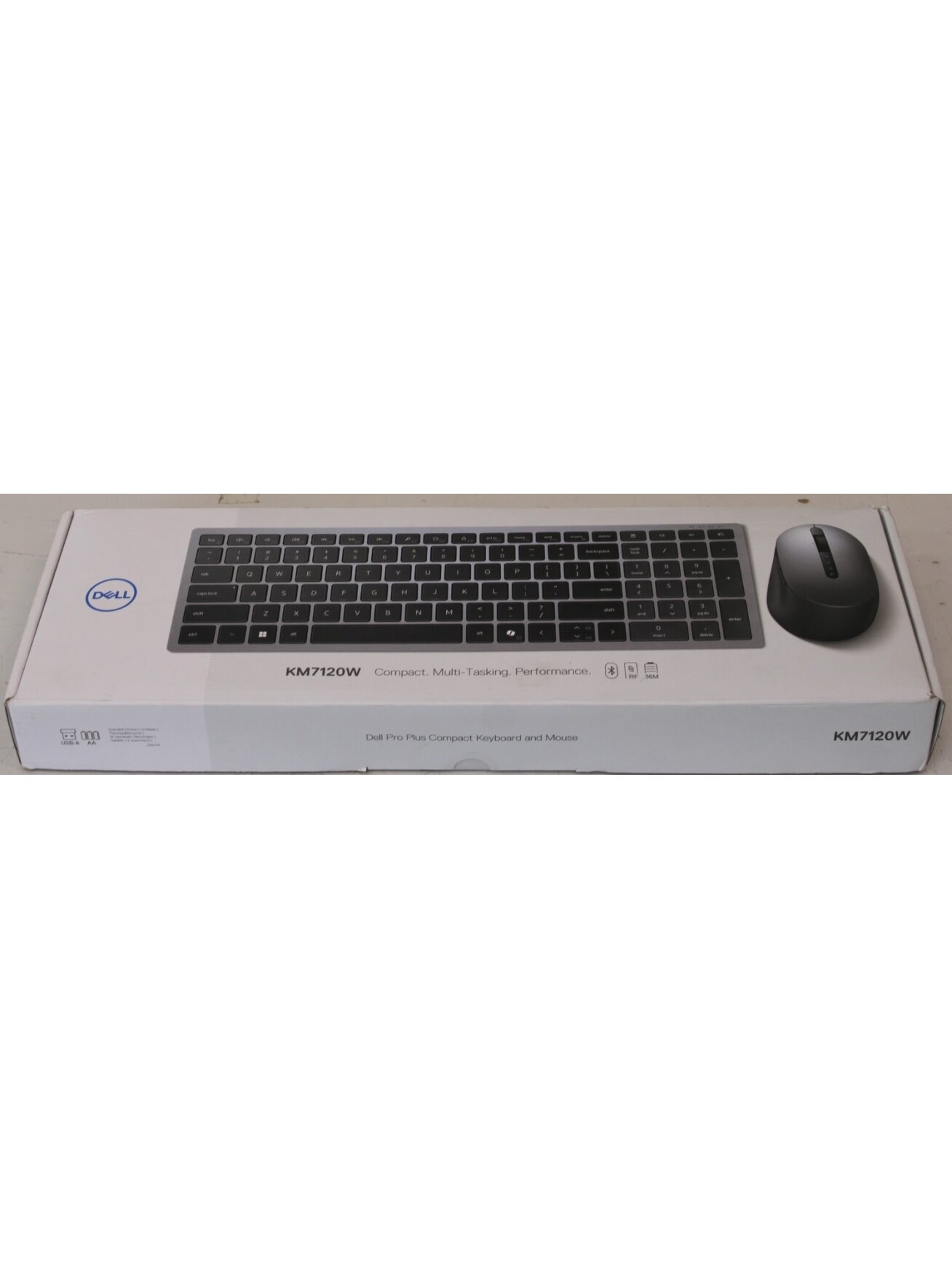 SALE OUT.  | Dell | Keyboard and Mouse | KM7120W | Wireless | 2.4 GHz, Bluetooth 5.0 | Batteries included | Bluetooth | Wireless connection | US | Titan Gray | REFURBISHED